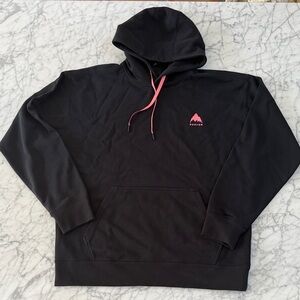 Burton Mens XL Pullover Hoodie Custom Pink Black NWOT